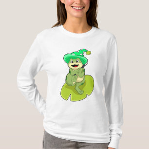 Frosch als Zauberer mit Zauberstab T-Shirt