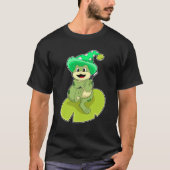Frosch als Zauberer mit Zauberstab T-Shirt (Vorderseite)