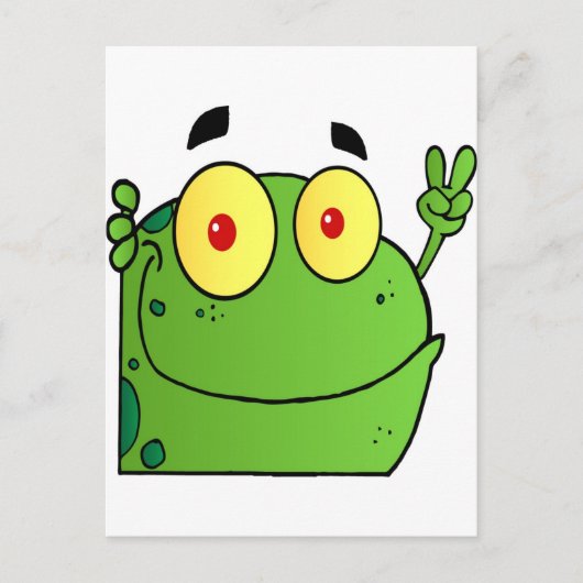 Frosch als Zeichen des Friedens Postkarte (Vorderseite)