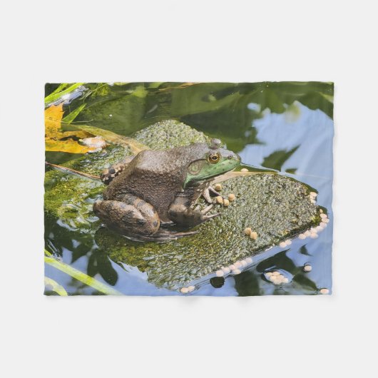 Frosch - Alter Knacker Fleecedecke (Vorderseite (Horizontal))