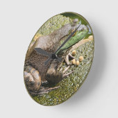Frosch - Alter Knacker Runde Wanduhr (Winkel)
