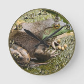 Frosch - Alter Knacker Runde Wanduhr (Vorderseite)