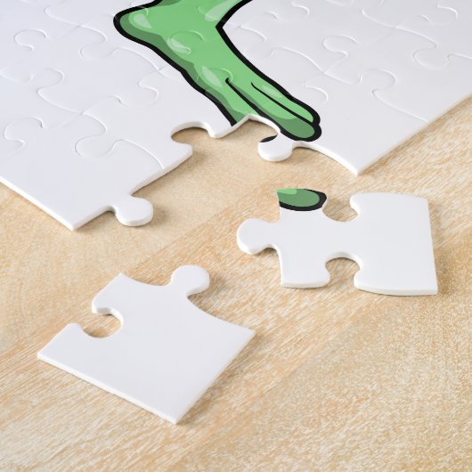 Frosch an der Bodybuilding mit Dumbell Puzzle (Seite)