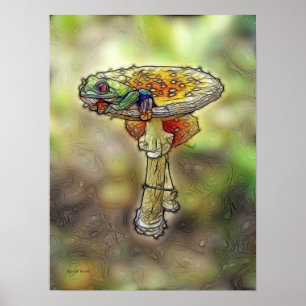 Frosch an der Hohle Poster