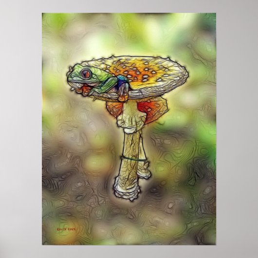 Frosch an der Hohle Poster (Vorne)