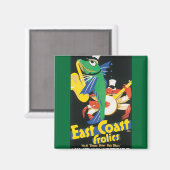 Frosch an der Ostküste Magnet (Vorderseite/Rückseite)