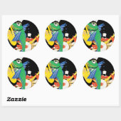 Frosch an der Ostküste Runder Aufkleber (Blatt)