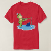 Frosch Angeln T-Shirt (Design vorne)