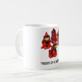Frosch-Ansicht…., "Frösche einer Feder " Kaffeetasse (Vorderseite Links)