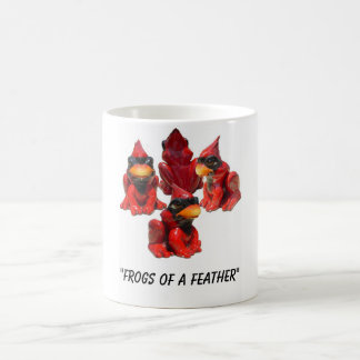 Frosch-Ansicht…., "Frösche einer Feder " Kaffeetasse