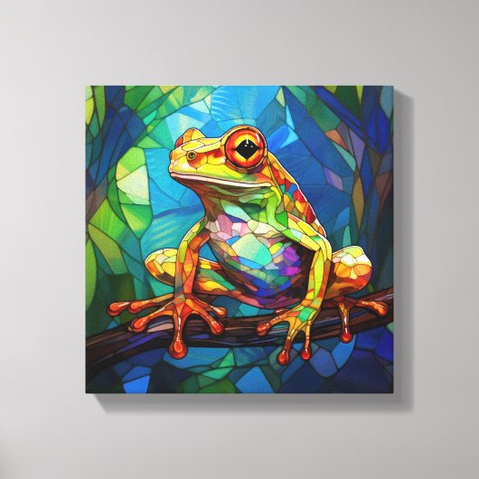 Frosch Art Leinwand Art (Vorderseite)