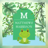 Frosch Art Monogram Brief Baby Buy Bedroom Kinderz Fensteraufkleber (Blatt 3)