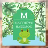 Frosch Art Monogram Brief Baby Buy Bedroom Kinderz Fensteraufkleber (Blatt 2)