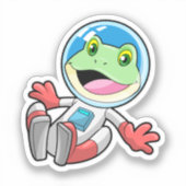 Frosch Astronaut Costume Space Aufkleber (Vorderseite)