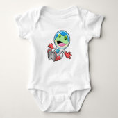 Frosch Astronaut Costume Space Baby Strampler (Vorderseite)