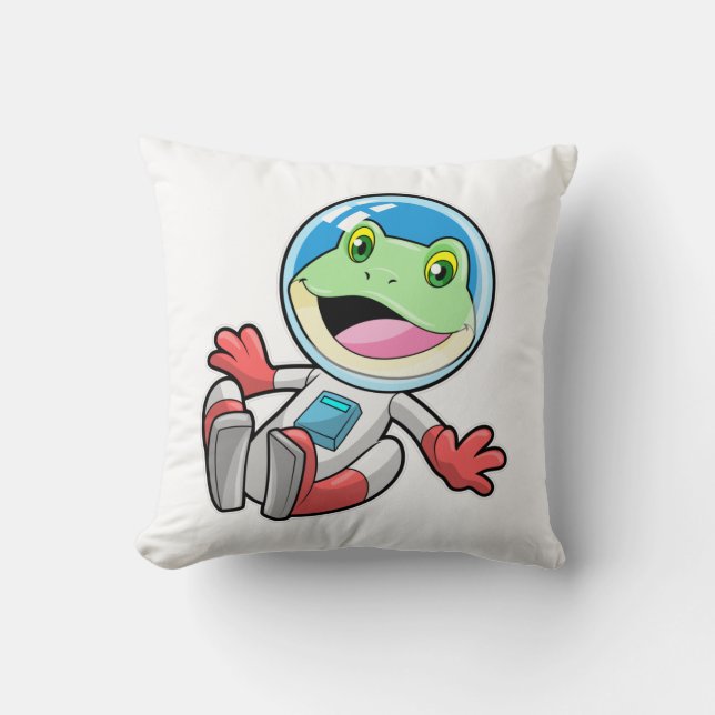 Frosch Astronaut Costume Space Kissen (Vorderseite)