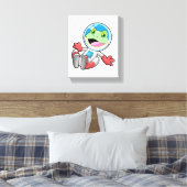 Frosch Astronaut Costume Space Leinwanddruck (Insitu (Schlafzimmer))