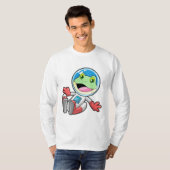 Frosch Astronaut Costume Space T-Shirt (Vorne ganz)