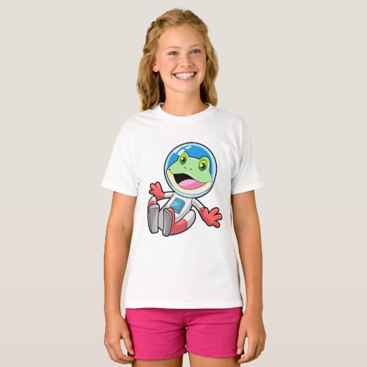 Frosch Astronaut Costume Space T-Shirt (Vorne ganz)