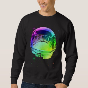 Frosch Astronaut in Weltraumhelm Sweatshirt