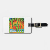 Frosch auf BambusGepäckanhängern Gepäckanhänger (Vorderseite horizontal)