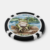Frosch Auf Baumstämmen See Pokerchips (Einzeln)