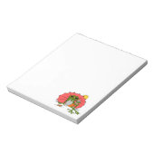 Frosch auf dem Beach Cartoon Notepad Notizblock (Rotiert)