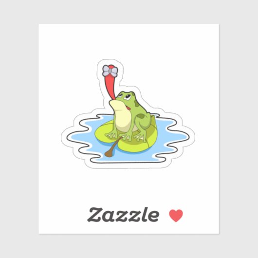 Frosch auf dem Leaf mit Insekt Aufkleber (Blatt)