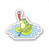 Frosch auf dem Leaf mit Insekt Aufkleber (Vorderseite)