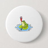 Frosch auf dem Leaf mit Insekt Button (Vorderseite)