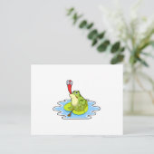 Frosch auf dem Leaf mit Insekt Postkarte (Stehend Vorderseite)