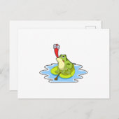 Frosch auf dem Leaf mit Insekt Postkarte (Vorne/Hinten)