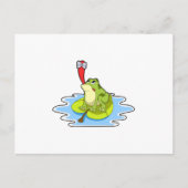 Frosch auf dem Leaf mit Insekt Postkarte (Vorderseite)