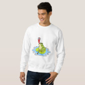Frosch auf dem Leaf mit Insekt Sweatshirt (Vorne ganz)