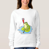 Frosch auf dem Leaf mit Insekt Sweatshirt (Vorderseite)