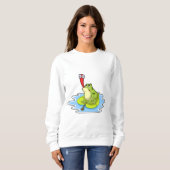 Frosch auf dem Leaf mit Insekt Sweatshirt (Vorne ganz)