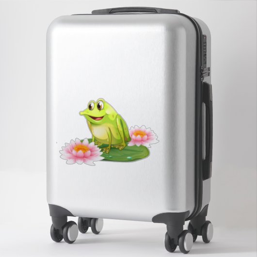 Frosch auf dem Lili Pad Sticker (Koffer)