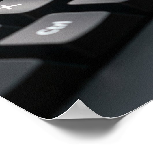 Frosch auf einem Computer-Tastatur Poster (Ecke)