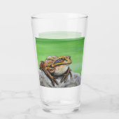 Frosch auf einem Felsen Glas (Rückseite)