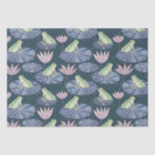 Frosch auf einem Lilienteich Seidenpapier (Vorderseite)