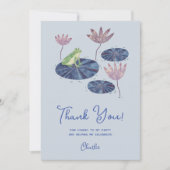 Frosch auf einem Lily Pad Danke Karte (Vorderseite)