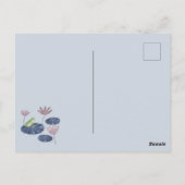 Frosch auf einem Lily Pad Party Vielen Dank Postkarte (Rückseite)