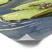 Frosch auf einem Lily Pad Poster (Ecke)