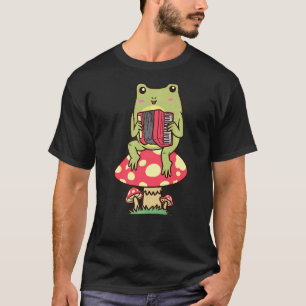 Frosch auf einem Pilz Accordion Player Accordionis T-Shirt
