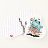 Frosch auf einem Pilz, Niedliches Frosch-Notebook Notizblock (Innenseite)