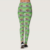 Frosch auf einem Rockgemälde Leggings (Rückseite)