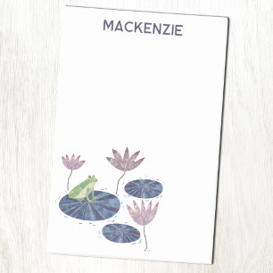 Frosch auf einem Seerosenblatt personalisiert Post-it Klebezettel