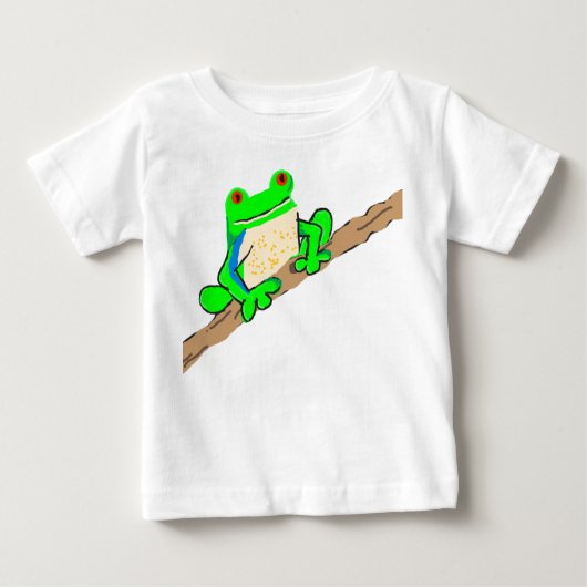 Frosch auf einem Stein Baby T-shirt (Vorderseite)