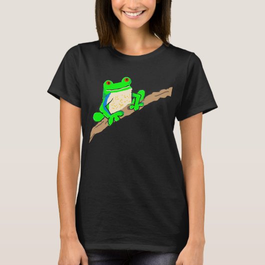 Frosch auf einem Stein T-Shirt (Vorderseite)