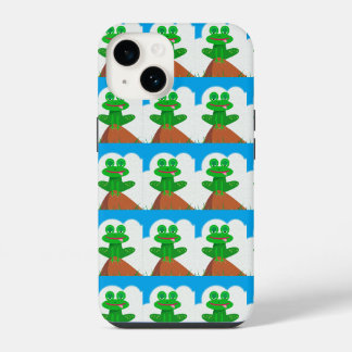 Frosch auf einer Hügel-Handyhülle iPhone 14 Hülle